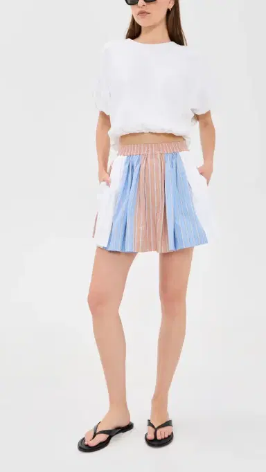 Essentiel Antwerp Jorts Patchwork Shorts Combo1 Off White 36 | Thumbnail 6 Essentiel Antwerp Jorts Patchwork Shorts Combo1 Off White 36 | Thumbnail 6