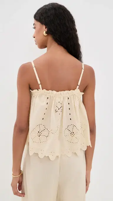 Apiece Apart Embroidered Cami Top Ecru | Thumbnail 3 Apiece Apart Embroidered Cami Top Ecru | Thumbnail 3