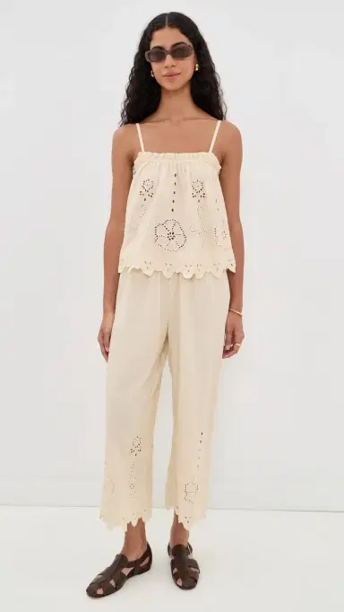Apiece Apart Embroidered Cami Top Ecru | Thumbnail 5 Apiece Apart Embroidered Cami Top Ecru | Thumbnail 5