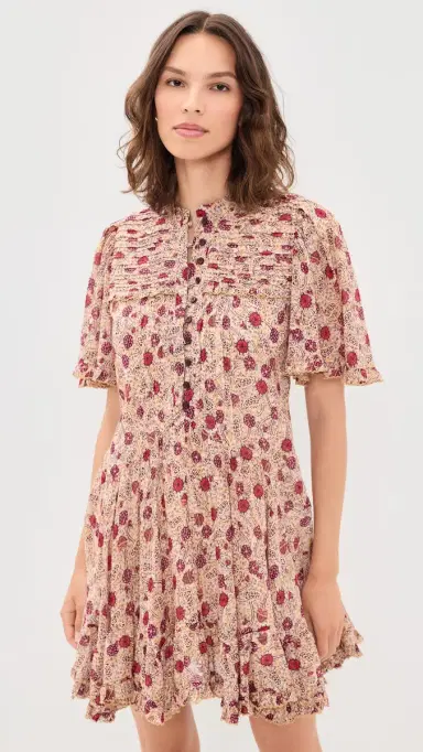 ISABEL MARANT ÉTOILE Daynia Dress Ecru/Raspberry | Thumbnail 2 ISABEL MARANT ÉTOILE Daynia Dress Ecru/Raspberry | Thumbnail 2