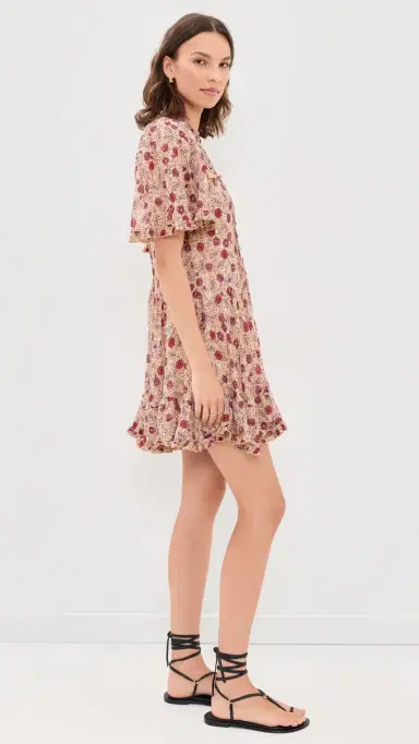 ISABEL MARANT ÉTOILE Daynia Dress Ecru/Raspberry | Thumbnail 4 ISABEL MARANT ÉTOILE Daynia Dress Ecru/Raspberry | Thumbnail 4