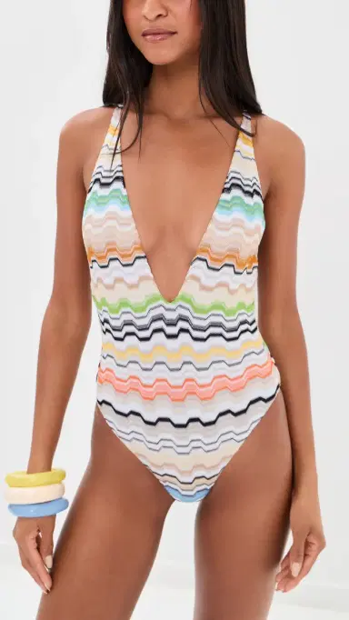 Missoni Chevron Pattern One Piece | Thumbnail 2 Missoni Chevron Pattern One Piece | Thumbnail 2