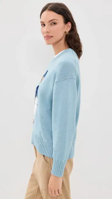 Polo Ralph Lauren Cotton Bear Long Sleeve Crew Neck Pullover Blue Note | Thumbnail 4 Polo Ralph Lauren Cotton Bear Long Sleeve Crew Neck Pullover Blue Note | Thumbnail 4