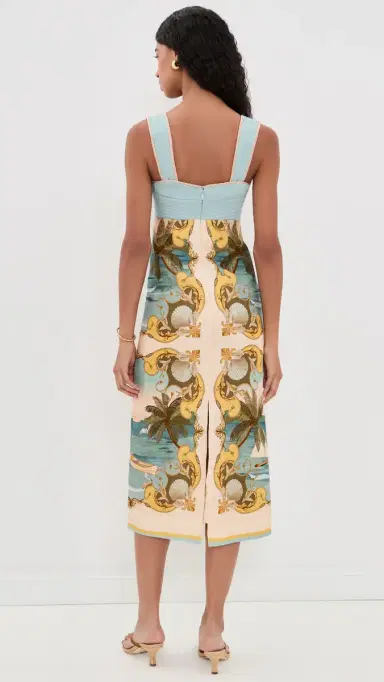 Farm Rio Royal ea Linen Dress Royal ea Multicolor | Thumbnail 3 Farm Rio Royal ea Linen Dress Royal ea Multicolor | Thumbnail 3