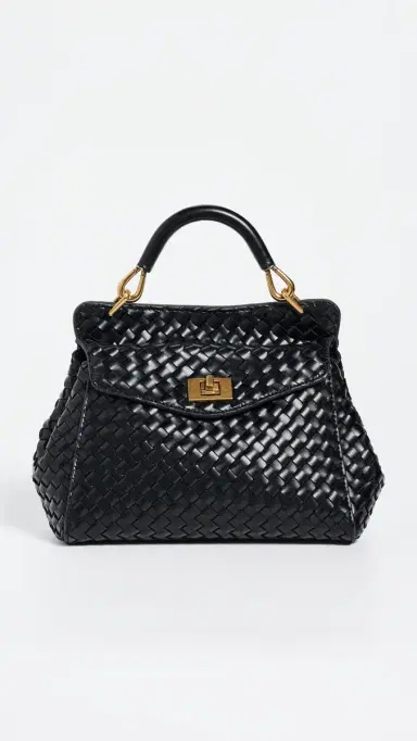 JW PEI Lucia Classic Top Handle Faux Leather Woven Bag | Thumbnail 2 JW PEI Lucia Classic Top Handle Faux Leather Woven Bag | Thumbnail 2