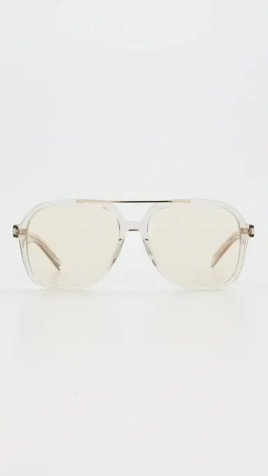 Saint Laurent SL 545 Aviator Sunglasses Beige/Yellow One Size | Thumbnail 2 Saint Laurent SL 545 Aviator Sunglasses Beige/Yellow One Size | Thumbnail 2