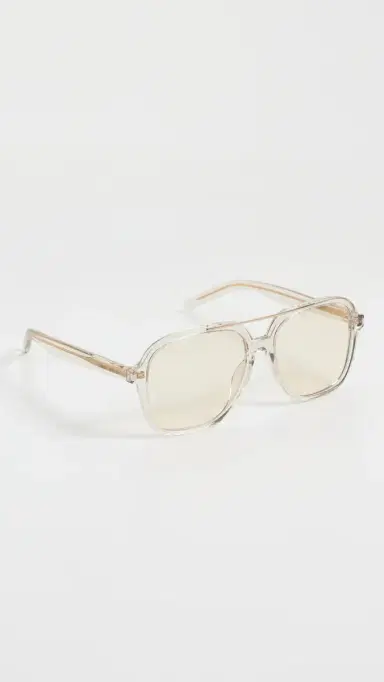 Saint Laurent SL 545 Aviator Sunglasses Beige/Yellow One Size | Thumbnail 4 Saint Laurent SL 545 Aviator Sunglasses Beige/Yellow One Size | Thumbnail 4
