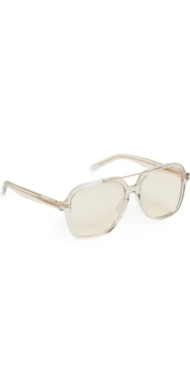 Saint Laurent SL 545 Aviator Sunglasses Beige/Yellow One Size | Thumbnail 1 Saint Laurent SL 545 Aviator Sunglasses Beige/Yellow One Size | Thumbnail 1