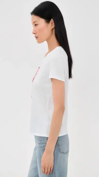 Sunny Somewhere Sardine Summer Femme Crew Tee White | Thumbnail 4 Sunny Somewhere Sardine Summer Femme Crew Tee White | Thumbnail 4