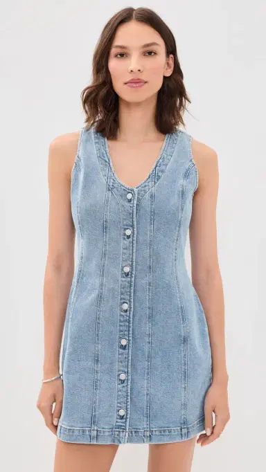 Z Supply Jolie Denim Mini Dress Avalon | Thumbnail 2 Z Supply Jolie Denim Mini Dress Avalon | Thumbnail 2