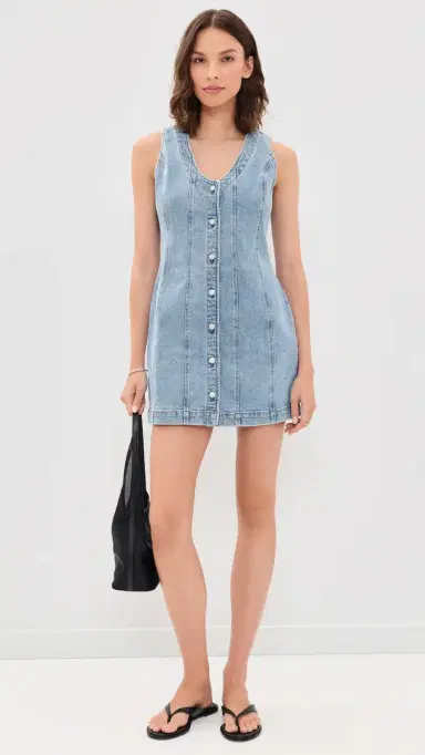 Z Supply Jolie Denim Mini Dress Avalon | Thumbnail 5 Z Supply Jolie Denim Mini Dress Avalon | Thumbnail 5