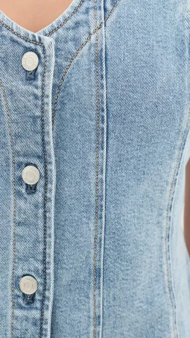 Z Supply Jolie Denim Mini Dress Avalon | Thumbnail 6 Z Supply Jolie Denim Mini Dress Avalon | Thumbnail 6
