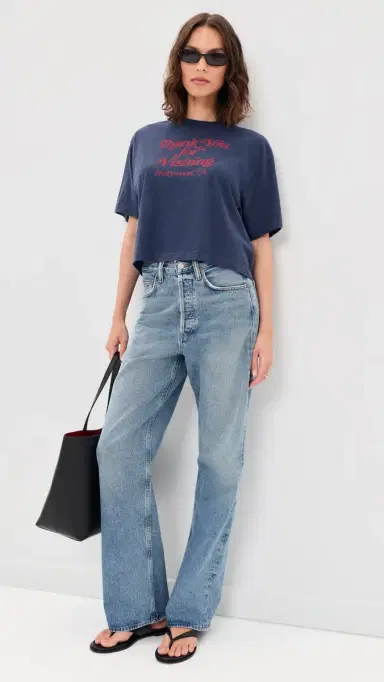 Madewell The Boxy Crop Tee in Vintage Jersey Thank You For Visiting Graphic S | Thumbnail 5 Madewell The Boxy Crop Tee in Vintage Jersey Thank You For Visiting Graphic S | Thumbnail 5