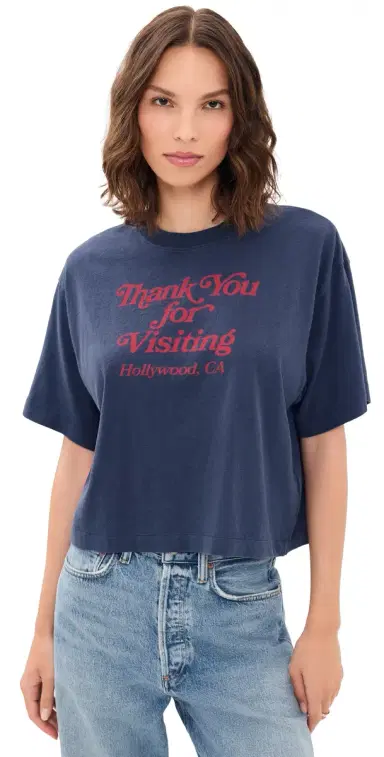 Madewell The Boxy Crop Tee in Vintage Jersey Thank You For Visiting Graphic S | Thumbnail 1 Madewell The Boxy Crop Tee in Vintage Jersey Thank You For Visiting Graphic S | Thumbnail 1