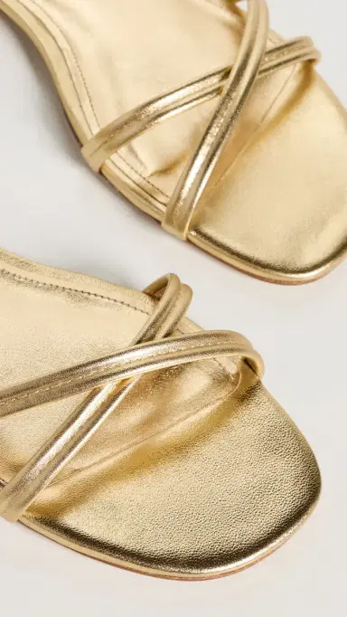 Larroudé Annie Ankle Strap Sandals Gold metallic leather 9 | Thumbnail 6 Larroudé Annie Ankle Strap Sandals Gold metallic leather 9 | Thumbnail 6