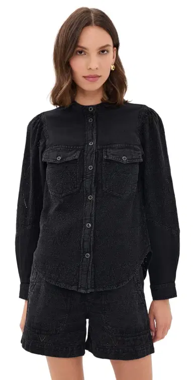 Isabel Marant Étoile Kaina Blouse Faded Black | Thumbnail 1 Isabel Marant Étoile Kaina Blouse Faded Black | Thumbnail 1