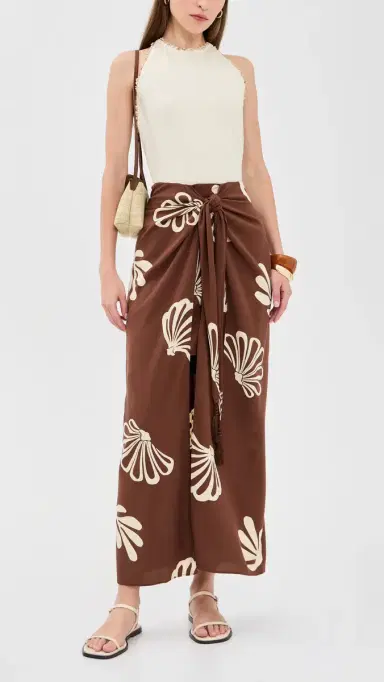Dress To Brown aritime Front Knot Maxi Skirt Brown aritime | Thumbnail 5 Dress To Brown aritime Front Knot Maxi Skirt Brown aritime | Thumbnail 5