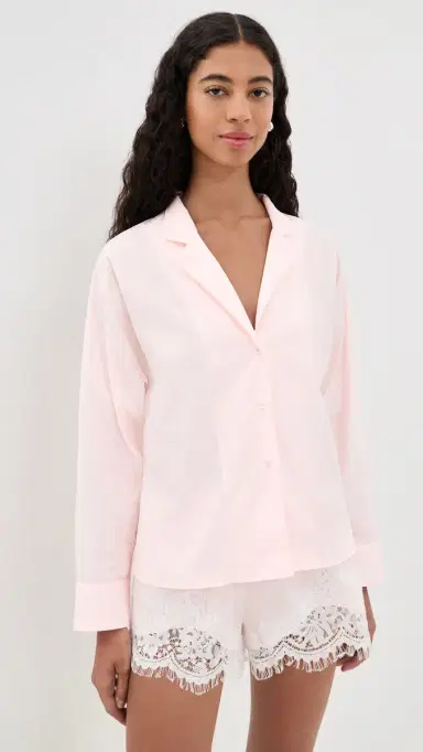 MAUDE CLUB Dakota Button Down Shirt Baby Pink | Thumbnail 2 MAUDE CLUB Dakota Button Down Shirt Baby Pink | Thumbnail 2