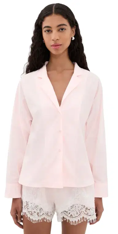 MAUDE CLUB Dakota Button Down Shirt Baby Pink | Thumbnail 1 MAUDE CLUB Dakota Button Down Shirt Baby Pink | Thumbnail 1