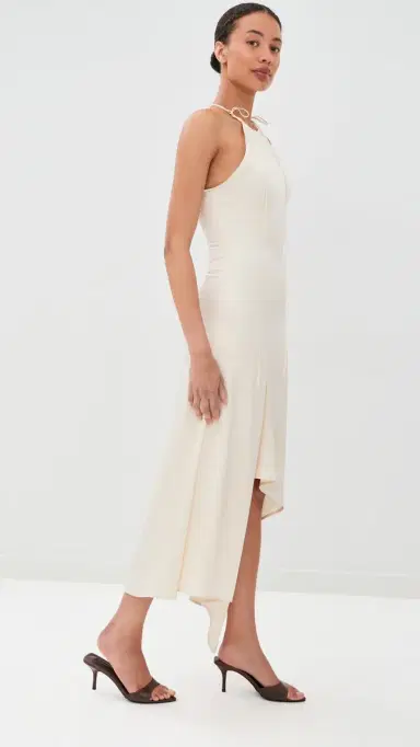 Victoria Beckham Halter Neck Draped Dress | Thumbnail 4 Victoria Beckham Halter Neck Draped Dress | Thumbnail 4