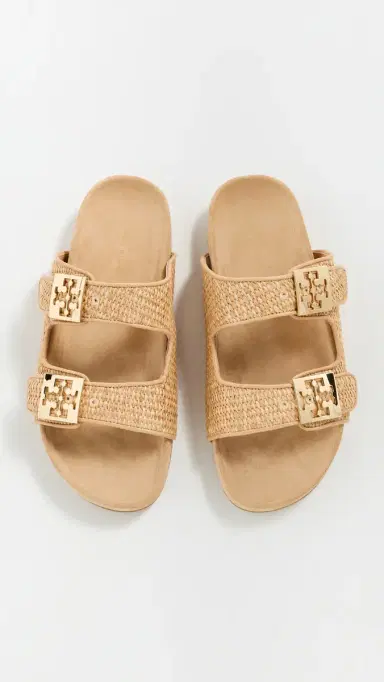 Tory Burch Mellow Raffia Slides Havana Sand/Light Teak 8 | Thumbnail 2 Tory Burch Mellow Raffia Slides Havana Sand/Light Teak 8 | Thumbnail 2