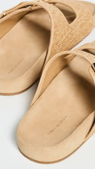 Tory Burch Mellow Raffia Slides Havana Sand/Light Teak 8 | Thumbnail 4 Tory Burch Mellow Raffia Slides Havana Sand/Light Teak 8 | Thumbnail 4