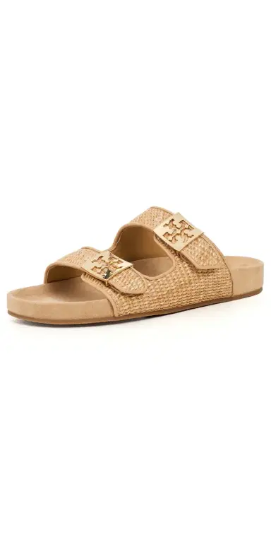 Tory Burch Mellow Raffia Slides Havana Sand/Light Teak 8 | Thumbnail 1 Tory Burch Mellow Raffia Slides Havana Sand/Light Teak 8 | Thumbnail 1