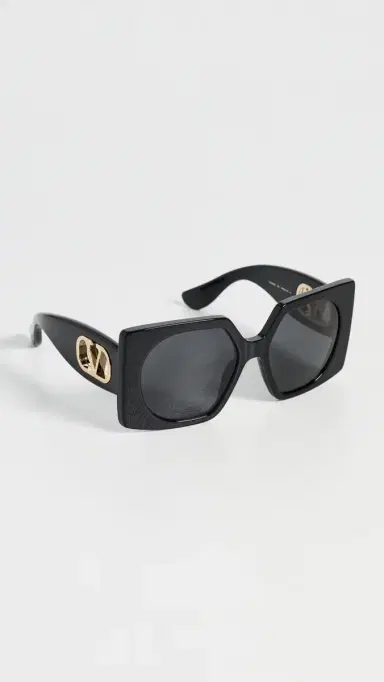 Valentino Vain Bold Sunglasses Black-Black-Grey One Size | Thumbnail 4 Valentino Vain Bold Sunglasses Black-Black-Grey One Size | Thumbnail 4