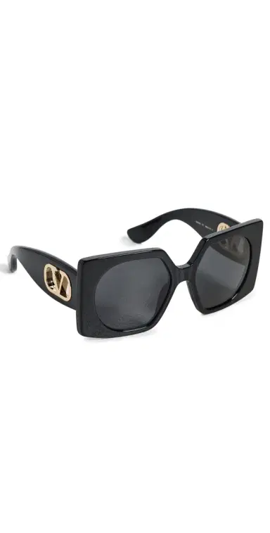 Valentino Vain Bold Sunglasses Black-Black-Grey One Size | Thumbnail 1 Valentino Vain Bold Sunglasses Black-Black-Grey One Size | Thumbnail 1
