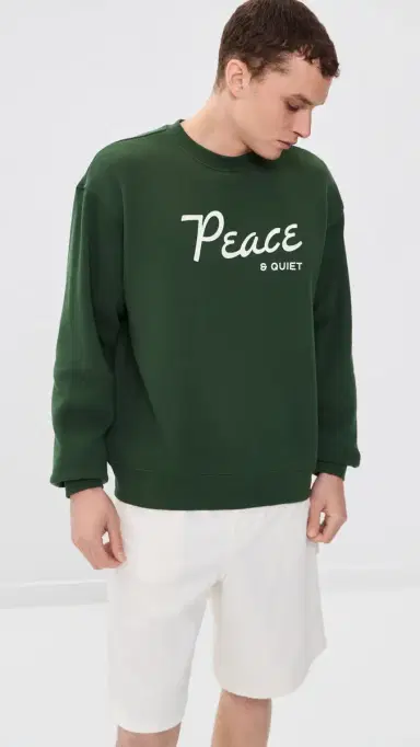 Museum of Peace and Quiet Diner Crewneck Sweatshirt Forest | Thumbnail 2 Museum of Peace and Quiet Diner Crewneck Sweatshirt Forest | Thumbnail 2