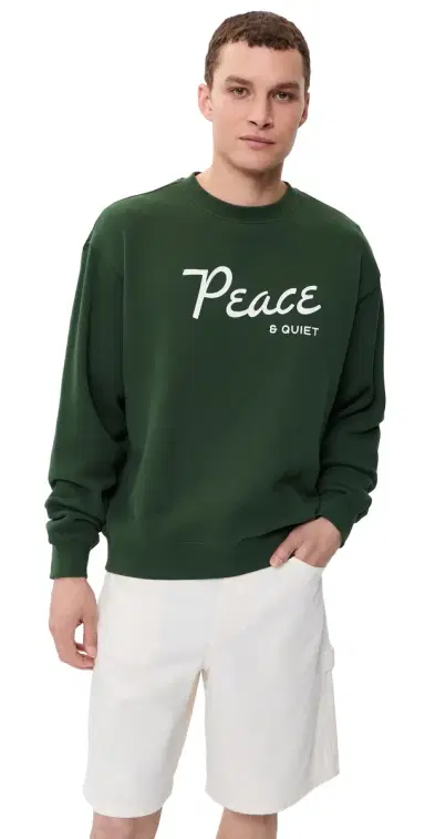 Museum of Peace and Quiet Diner Crewneck Sweatshirt Forest | Thumbnail 1 Museum of Peace and Quiet Diner Crewneck Sweatshirt Forest | Thumbnail 1