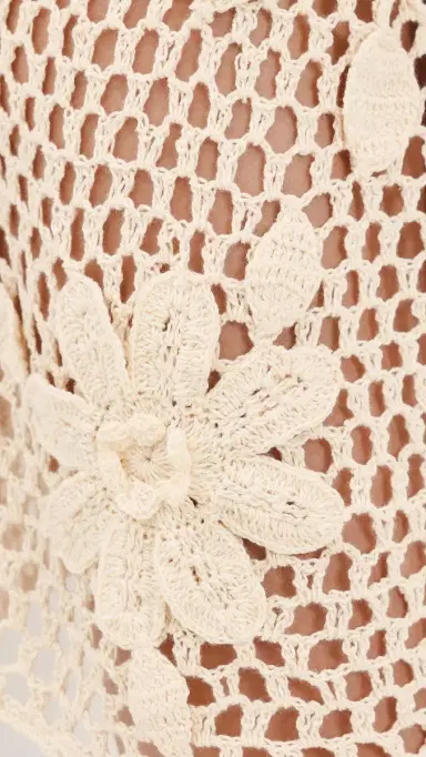 Agua Bendita Rosetta Handmade Crochet Mini Coverup Dress | Thumbnail 6 Agua Bendita Rosetta Handmade Crochet Mini Coverup Dress | Thumbnail 6