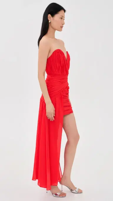 Bardot Remalia Strapless Mini Dress Fire Red 2 | Thumbnail 4 Bardot Remalia Strapless Mini Dress Fire Red 2 | Thumbnail 4
