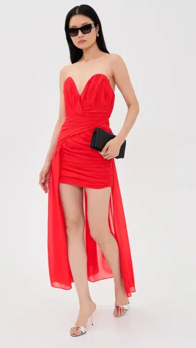 Bardot Remalia Strapless Mini Dress Fire Red 2 | Thumbnail 5 Bardot Remalia Strapless Mini Dress Fire Red 2 | Thumbnail 5