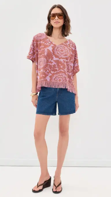 Essentiel Antwerp Jorlando Towel Jersey V Top Combo Violette | Thumbnail 5 Essentiel Antwerp Jorlando Towel Jersey V Top Combo Violette | Thumbnail 5