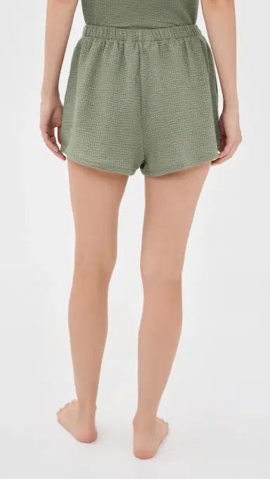 Lunya Cotton eersucker Shorts Fresh Herb | Thumbnail 3 Lunya Cotton eersucker Shorts Fresh Herb | Thumbnail 3
