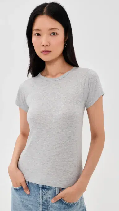 Éterne Fitted T-hirt Heather Grey | Thumbnail 2 Éterne Fitted T-hirt Heather Grey | Thumbnail 2