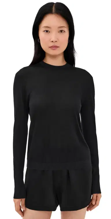 RENGGLI Silk Cashmere Blend Crew Neck Sweater Ink | Thumbnail 1 RENGGLI Silk Cashmere Blend Crew Neck Sweater Ink | Thumbnail 1
