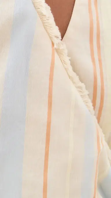 SIR. Pernille Wrap Halter Mini Dress Sommer Stripe | Thumbnail 6 SIR. Pernille Wrap Halter Mini Dress Sommer Stripe | Thumbnail 6