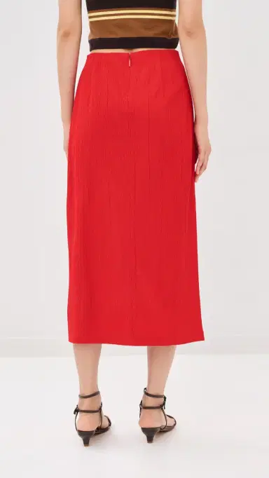 Tibi Creased Stretch Crepe Skirt Red | Thumbnail 3 Tibi Creased Stretch Crepe Skirt Red | Thumbnail 3