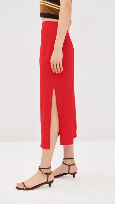 Tibi Creased Stretch Crepe Skirt Red | Thumbnail 4 Tibi Creased Stretch Crepe Skirt Red | Thumbnail 4