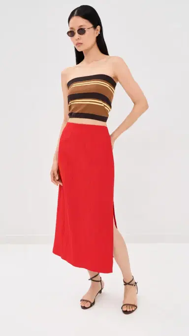 Tibi Creased Stretch Crepe Skirt Red | Thumbnail 5 Tibi Creased Stretch Crepe Skirt Red | Thumbnail 5