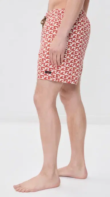 Faherty All Day Swim Trunks 6 Clay Wave Block S | Thumbnail 4 Faherty All Day Swim Trunks 6 Clay Wave Block S | Thumbnail 4