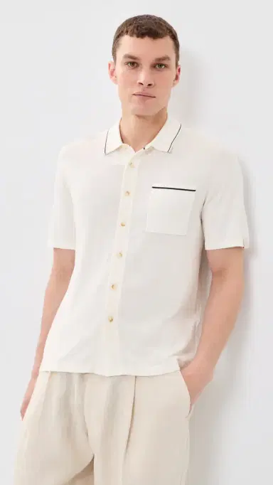rag & bone Conrad ilk Blend Dalton hirt Chalk | Thumbnail 2 rag & bone Conrad ilk Blend Dalton hirt Chalk | Thumbnail 2