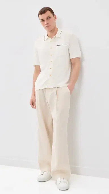rag & bone Conrad ilk Blend Dalton hirt Chalk | Thumbnail 5 rag & bone Conrad ilk Blend Dalton hirt Chalk | Thumbnail 5