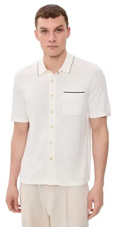 rag & bone Conrad ilk Blend Dalton hirt Chalk | Thumbnail 1 rag & bone Conrad ilk Blend Dalton hirt Chalk | Thumbnail 1