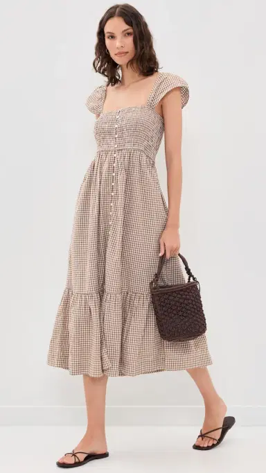 Marea Celine Gingham Dress ocha ini Gingham | Thumbnail 5 Marea Celine Gingham Dress ocha ini Gingham | Thumbnail 5
