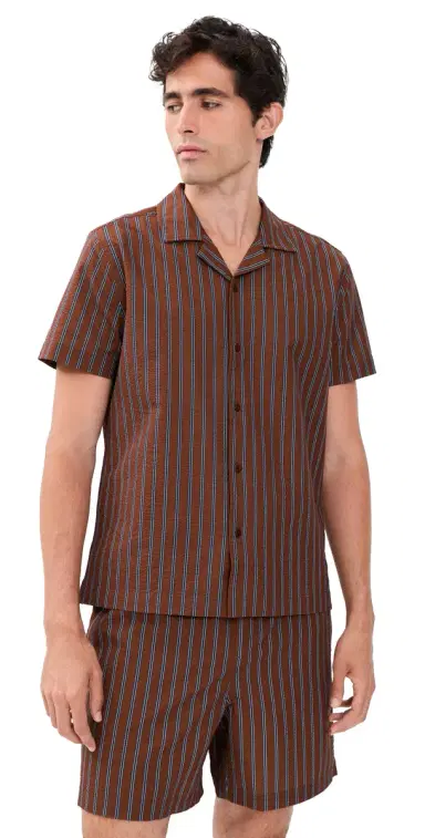 RAILS Amalfi Shirt Rust Navy tripe | Thumbnail 1 RAILS Amalfi Shirt Rust Navy tripe | Thumbnail 1