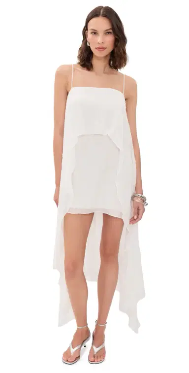 Staud Valencia Mini Dress White | Thumbnail 1 Staud Valencia Mini Dress White | Thumbnail 1