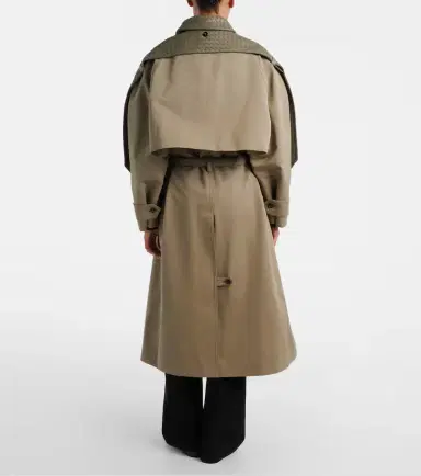 Bottega Veneta Intrecciato leather-trimmed trench coat | Thumbnail 4 Bottega Veneta Intrecciato leather-trimmed trench coat | Thumbnail 4